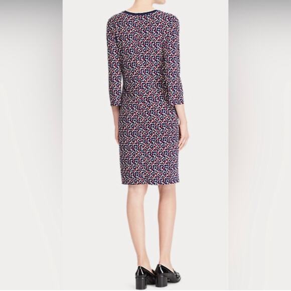 Lauren Ralph Lauren Jersey Stretch Geometric Print Dress Size PXS - Picture 2 of 11
